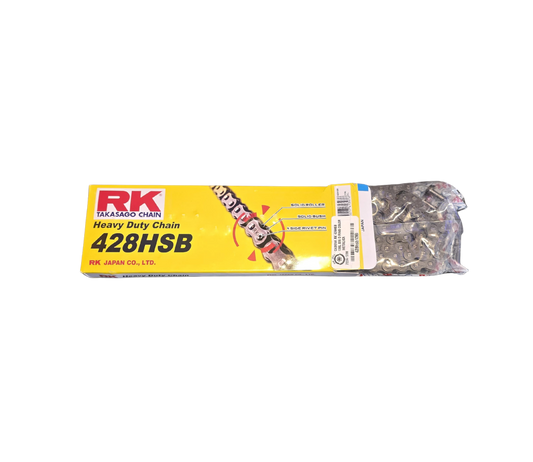 CADENA RK 428HSB 136L SIN O RING COLOR METALICA